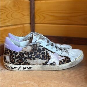 Golden Goose Leopard Print Sneakers
